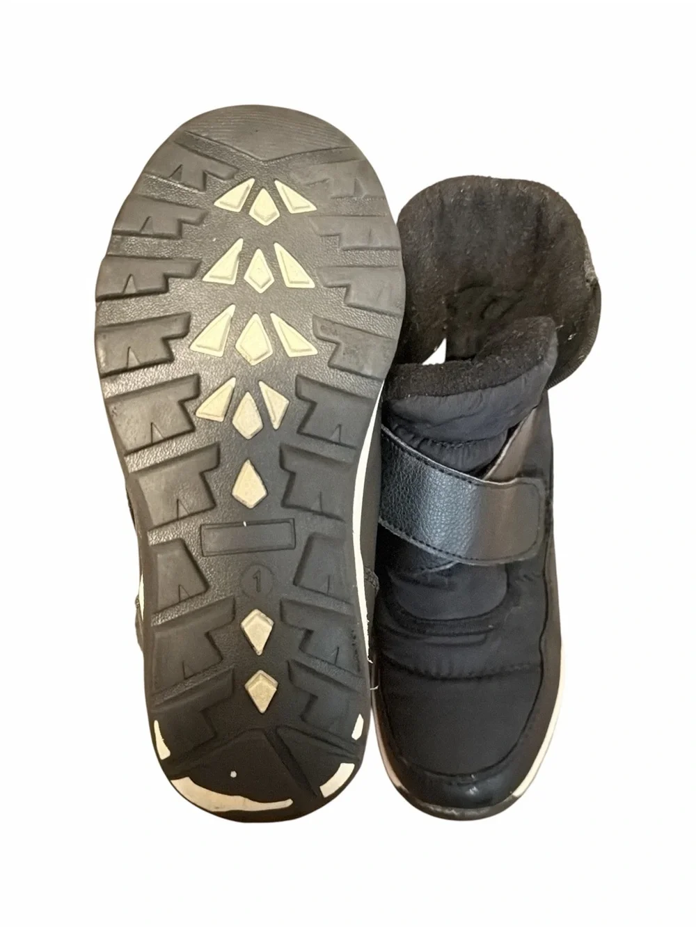 Boy’s Black Velcro Snow Boots